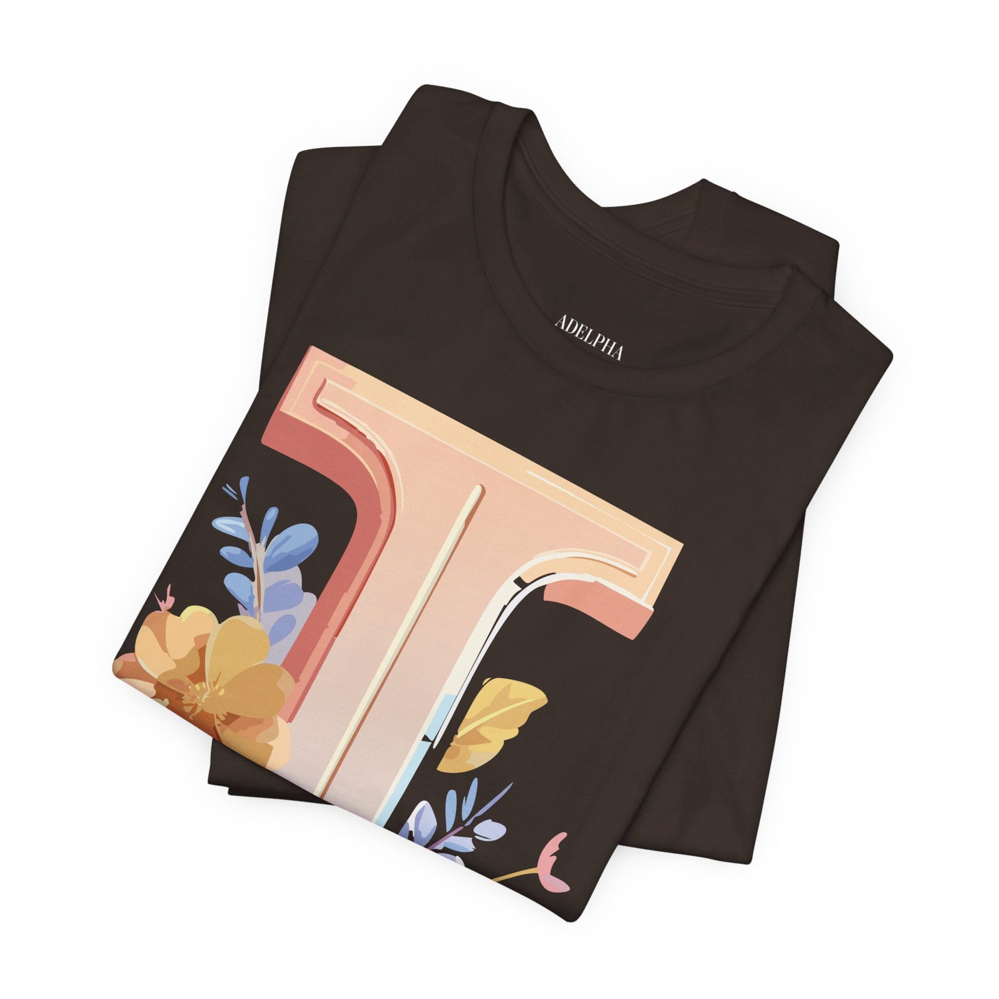 Natural Cotton Tee Shirt - Letters Collection - I Printify