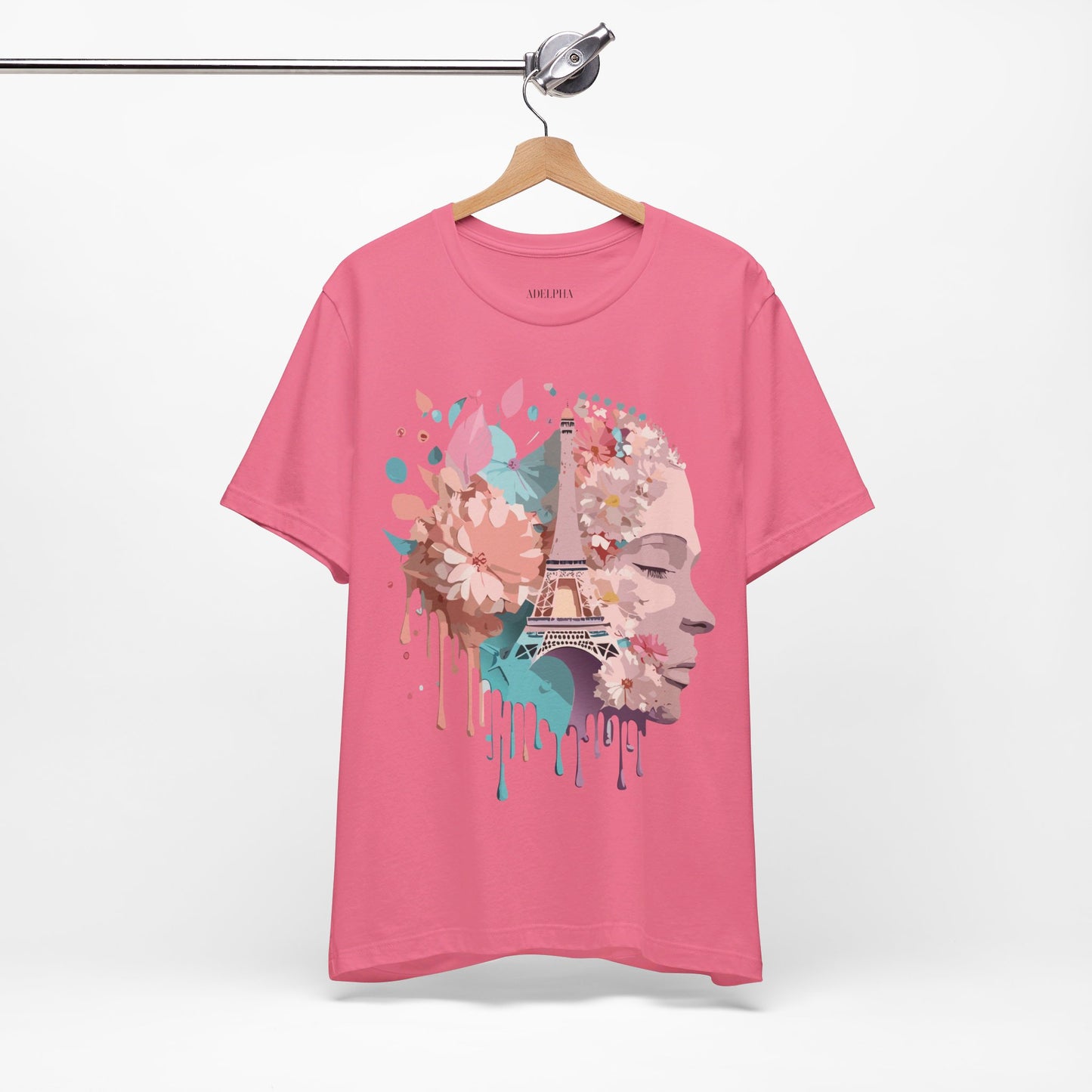 Natural Cotton Tee Shirt - Beautiful Places Collection - Paris Printify