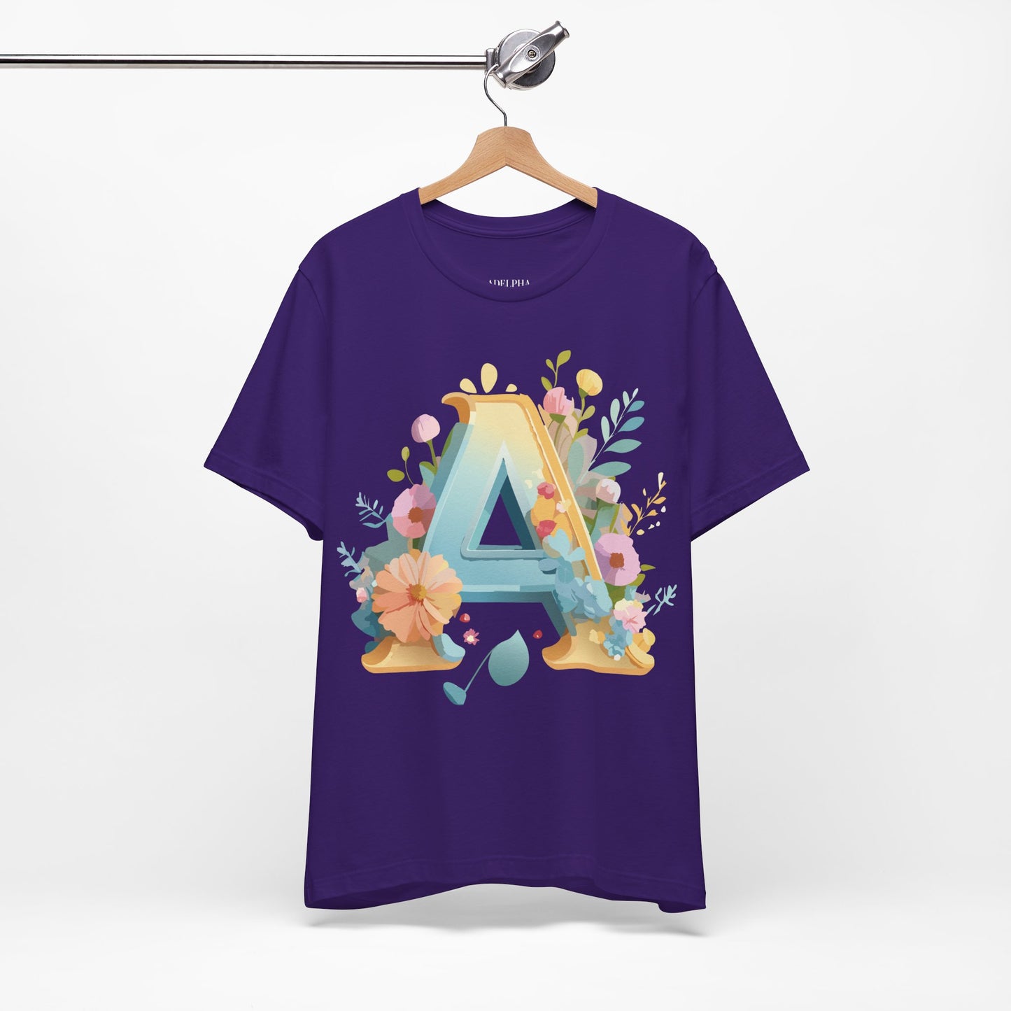 Natural Cotton Tee Shirt - Letters Collection - A Printify