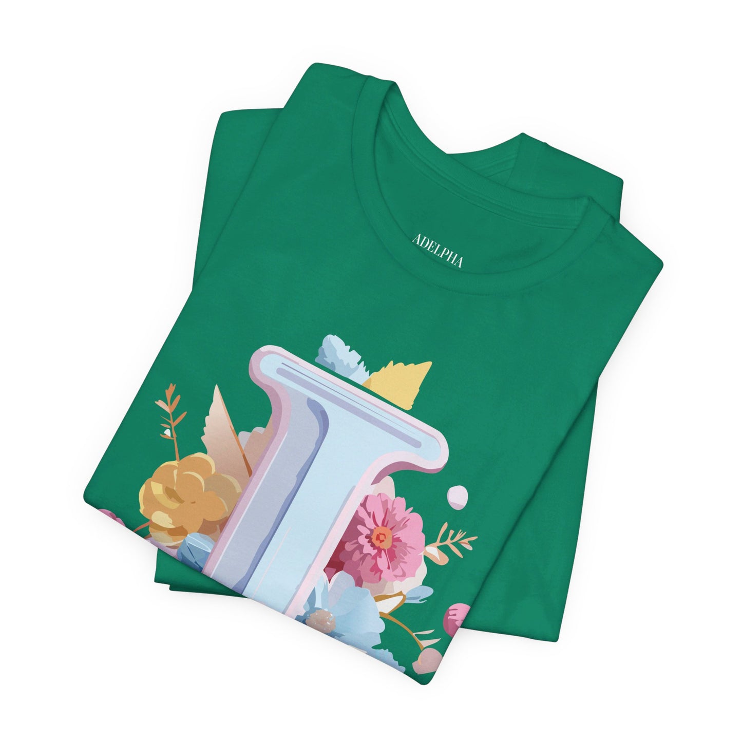 Natural Cotton Tee Shirt - Letters Collection - I Printify