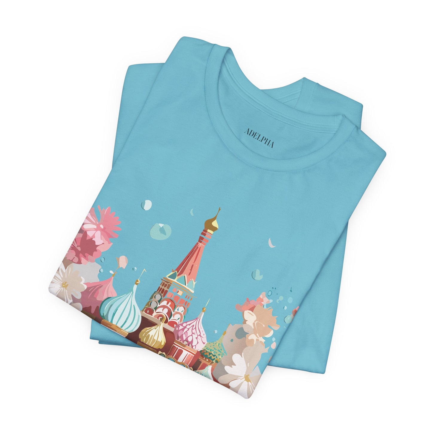 Natural Cotton Tee Shirt - Beautiful Places Collection - Moscow Printify