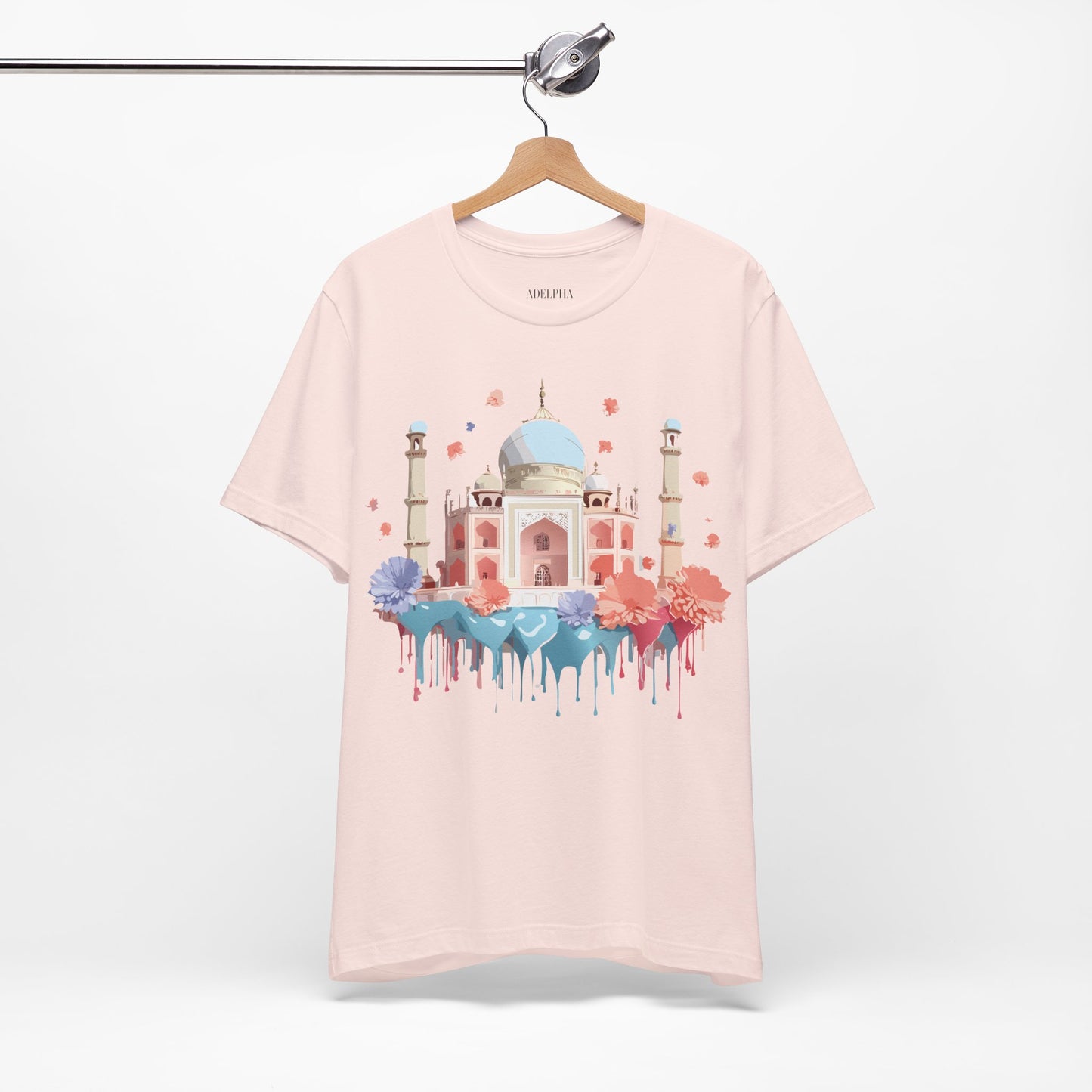 Natural Cotton Tee Shirt - Taj Mahal, India Printify