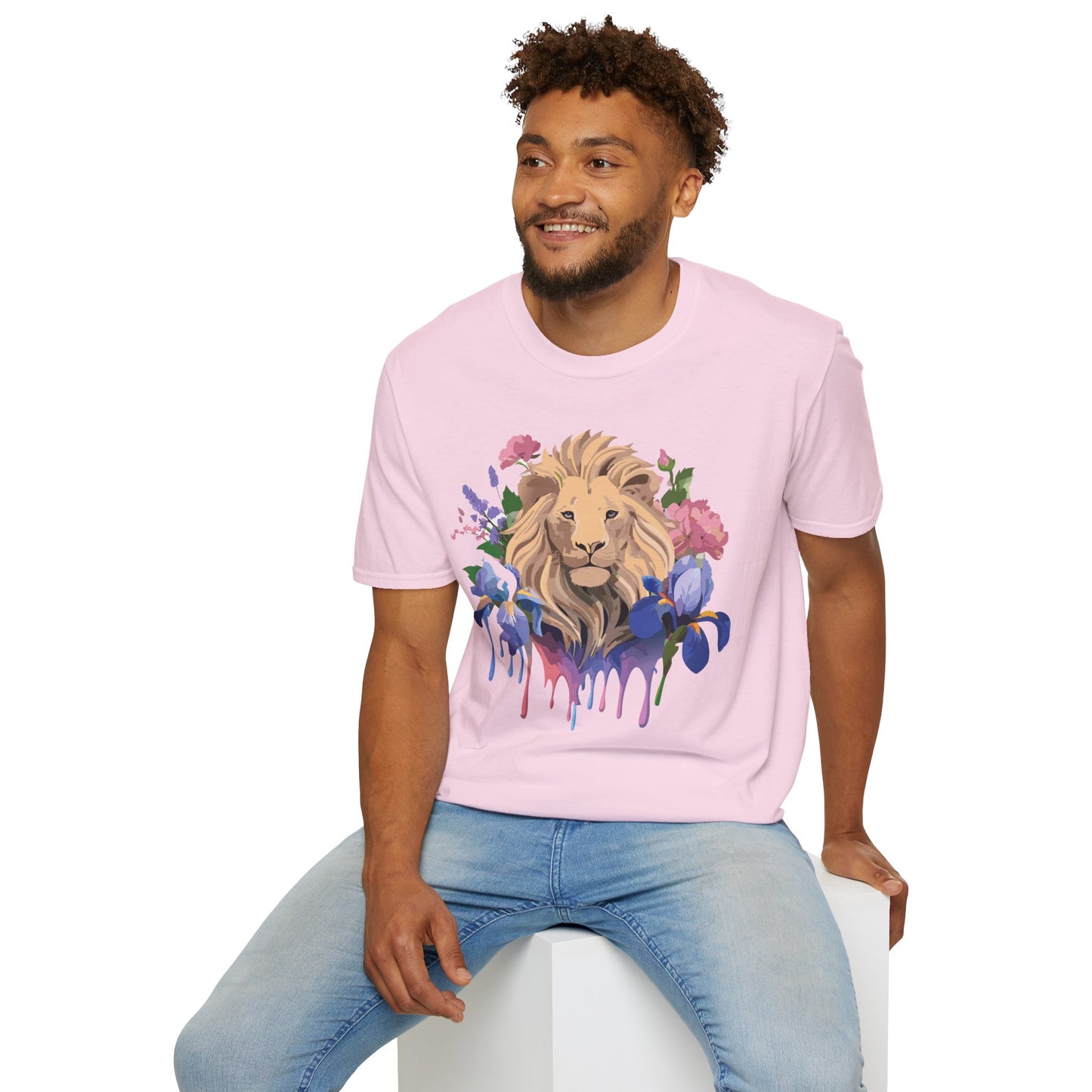 Lion Shirt, Shirt with Lion, Floral Lion Tee, Shirt with Animals