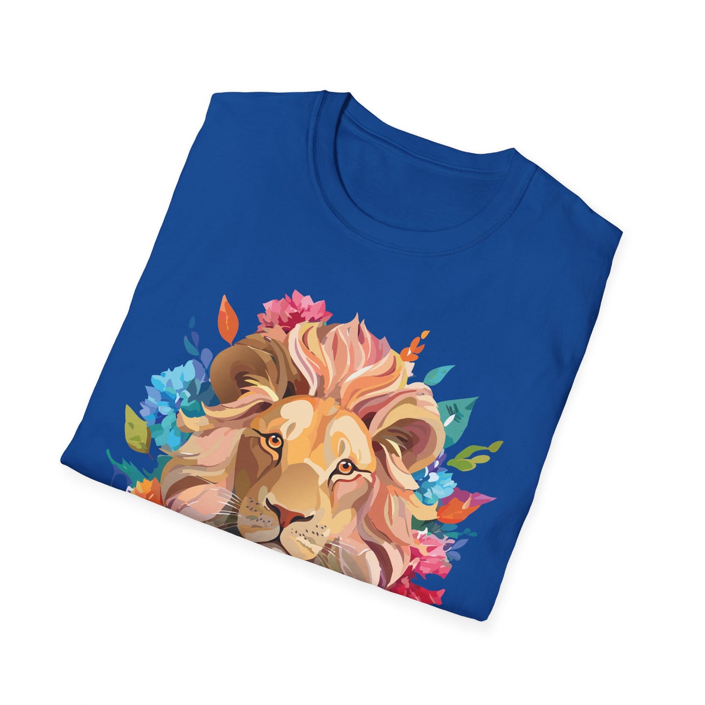 Lion Shirt, Shirt with Lion, Floral Lion Tee, Shirt with Animals