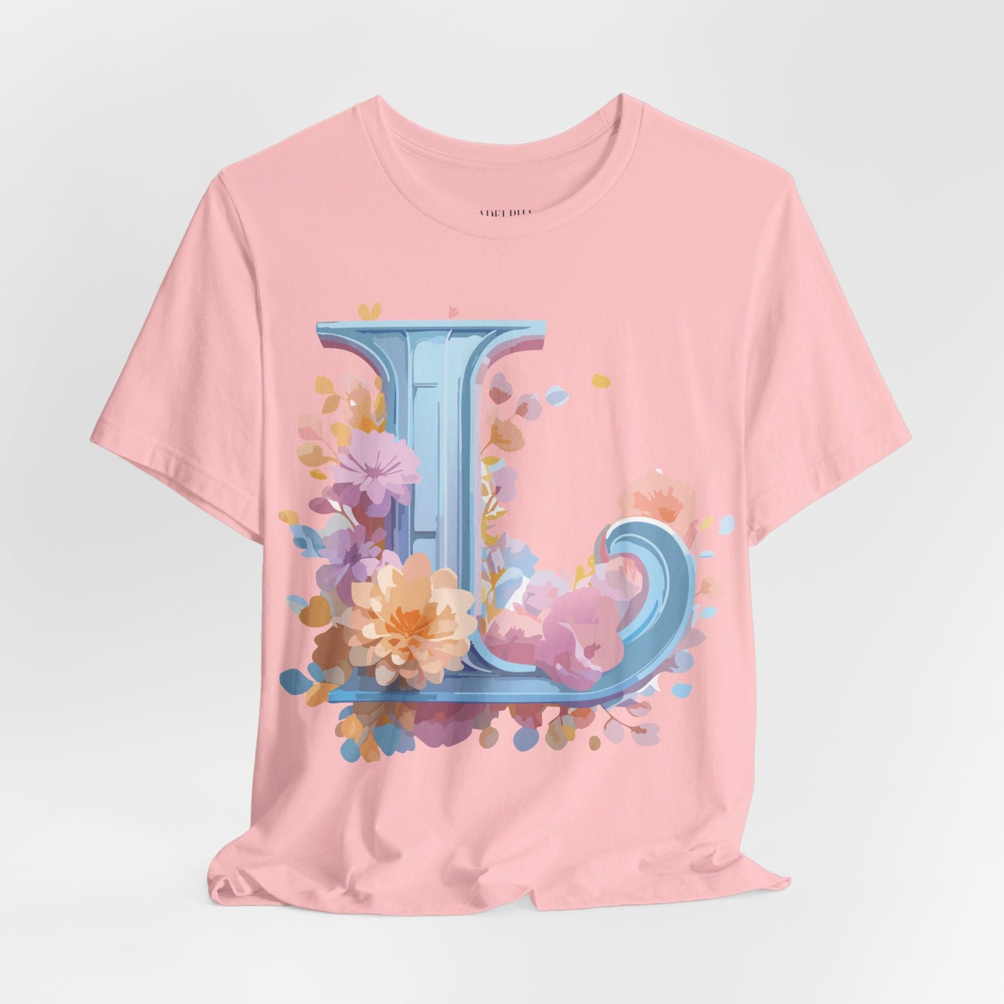 Natural Cotton Tee Shirt - Letters Collection - L Printify