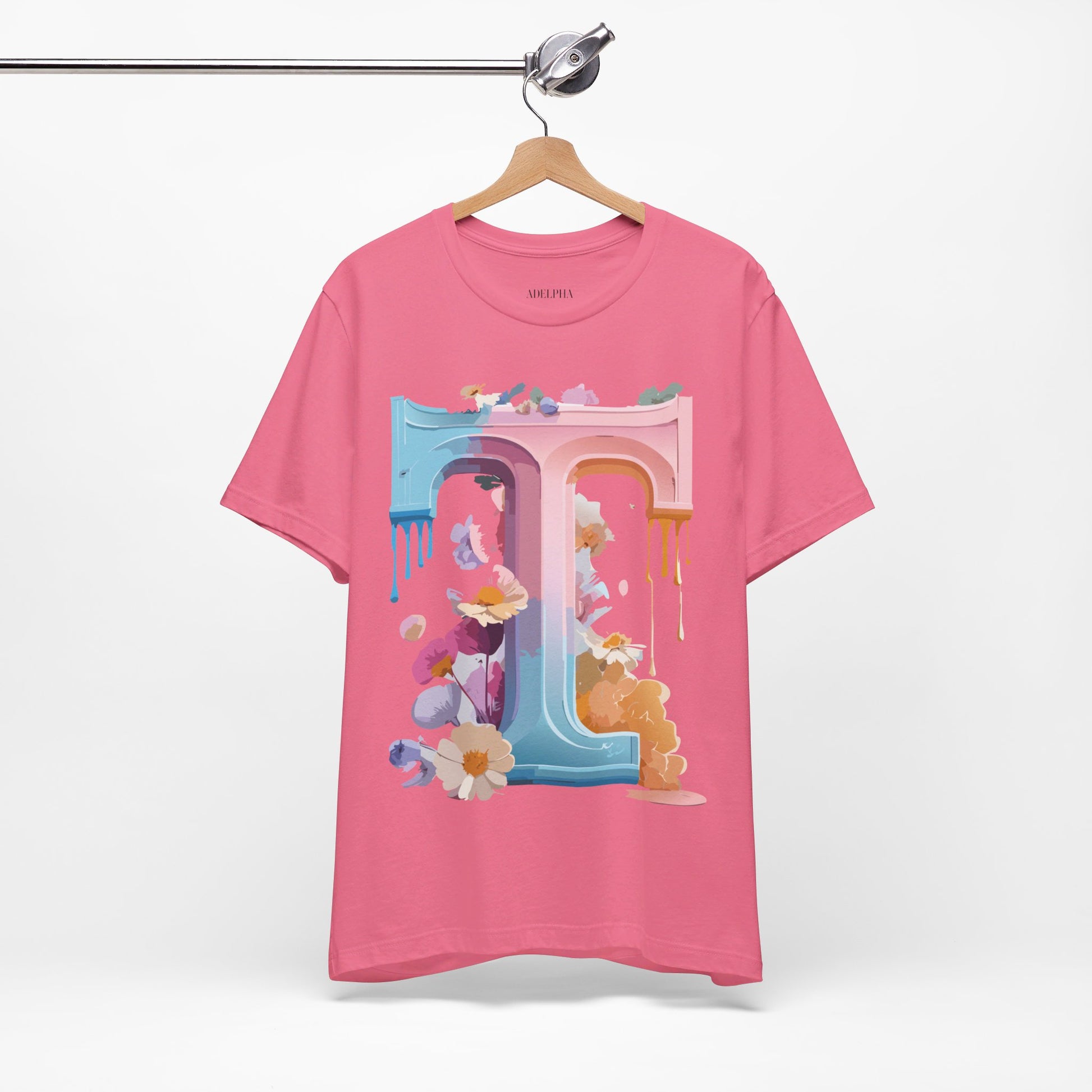 Natural Cotton Tee Shirt - Letters Collection - T Printify