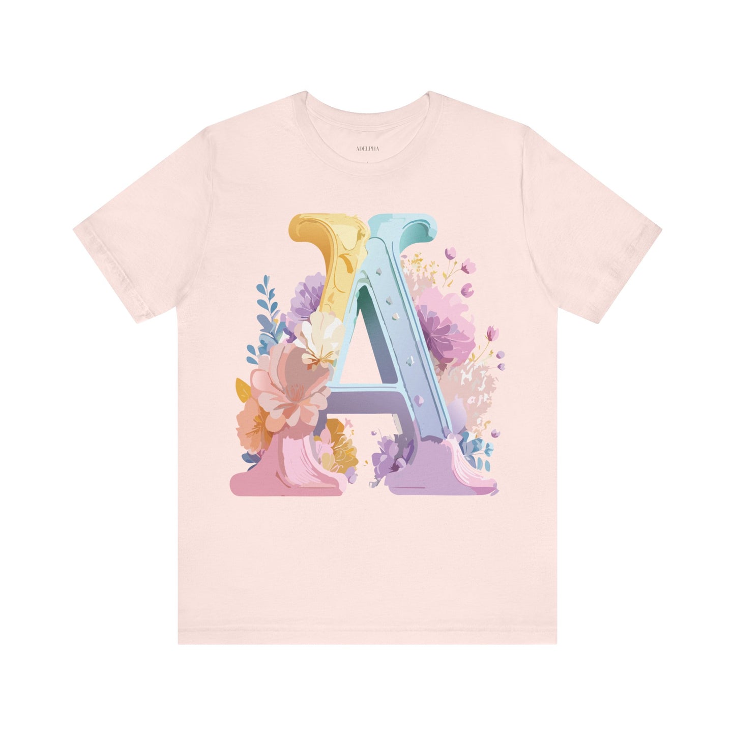 Natural Cotton Tee Shirt - Letters Collection - A Printify