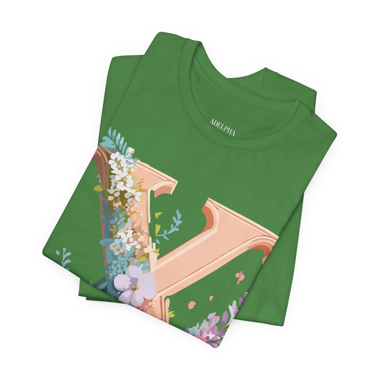 Natural Cotton Tee Shirt - Letters Collection - X Printify
