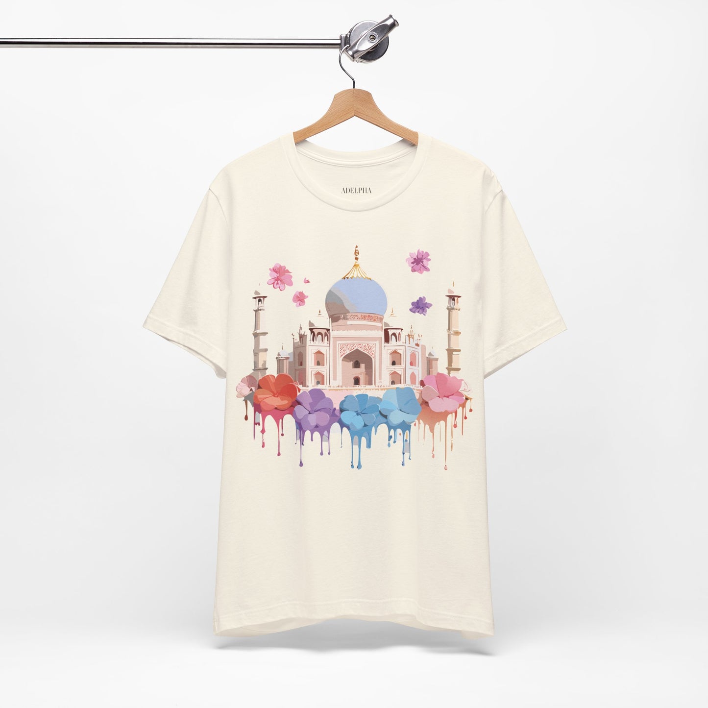 Natural Cotton Tee Shirt - Taj Mahal, India Printify