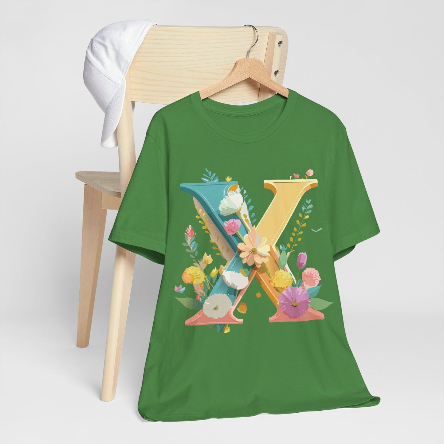 Natural Cotton Tee Shirt - Letters Collection - X Printify