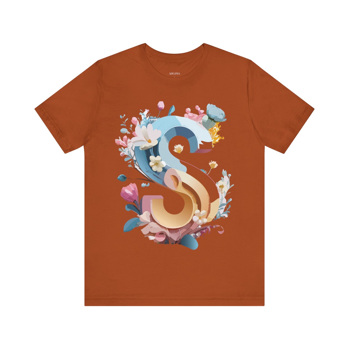 Natural Cotton Tee Shirt - Letters Collection - S Printify