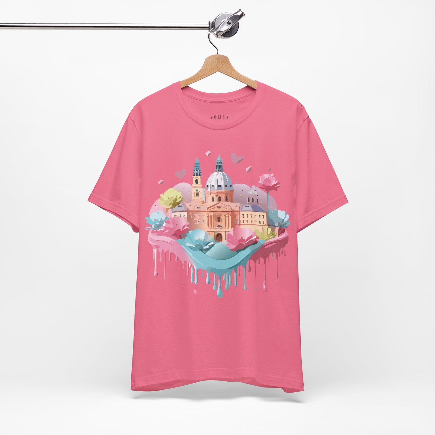 Natural Cotton Tee Shirt - Beautiful Places Collection - Prague Printify