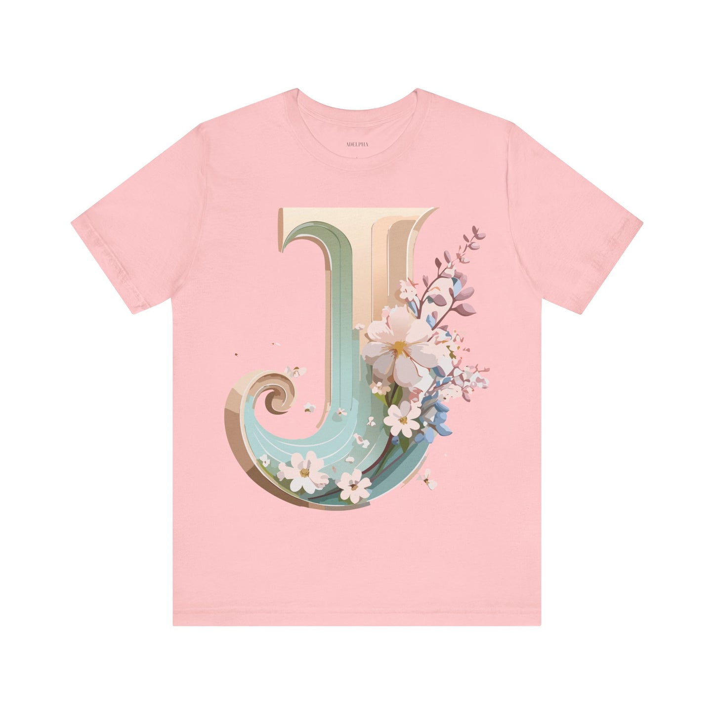 Natural Cotton Tee Shirt - Letters Collection - J Printify