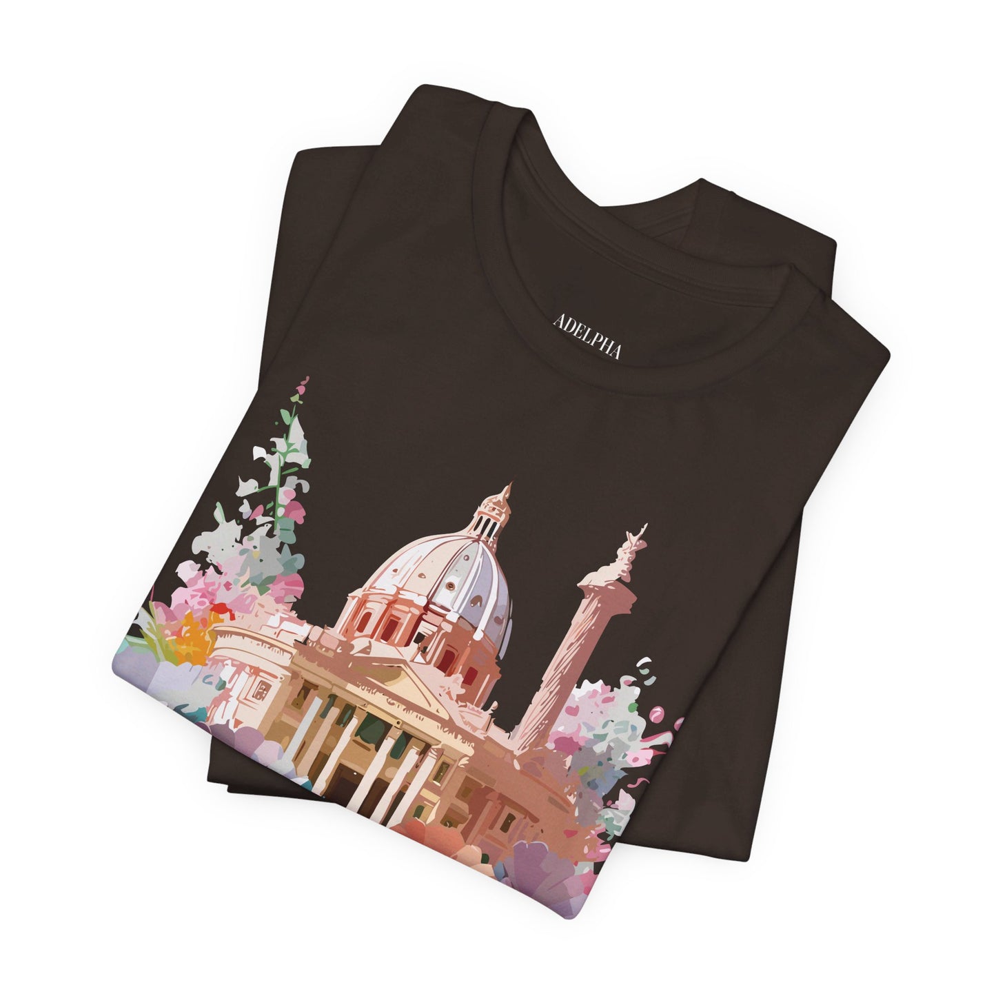 Natural Cotton Tee Shirt - Beautiful Places Collection - Rome Printify