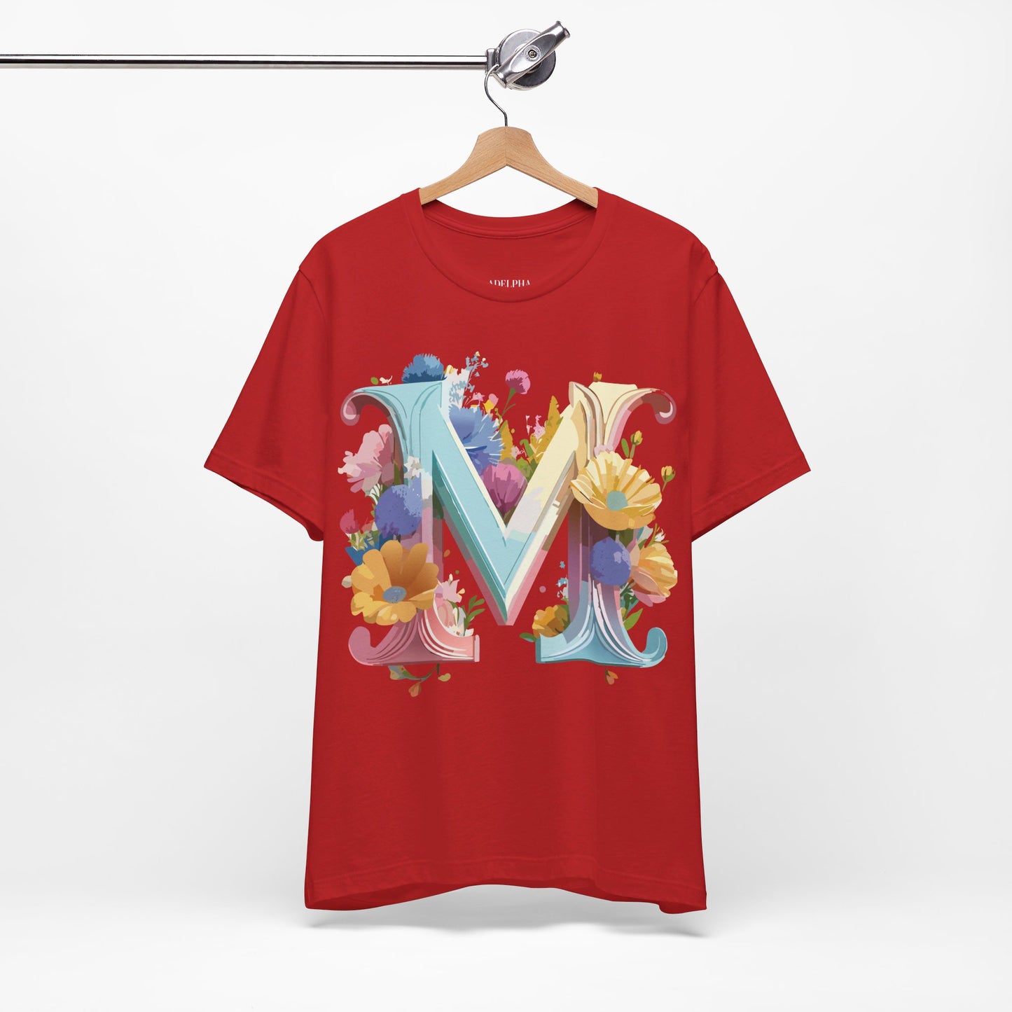 Natural Cotton Tee Shirt - Letters Collection - M Printify