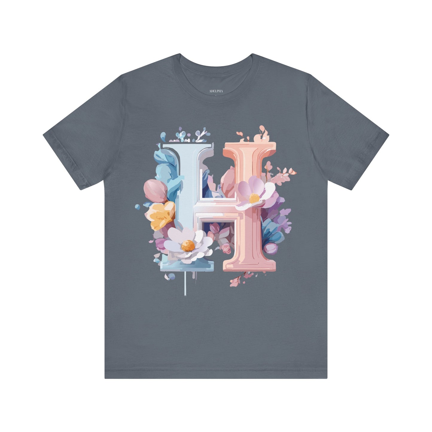 Natural Cotton Tee Shirt - Letters Collection - H Printify