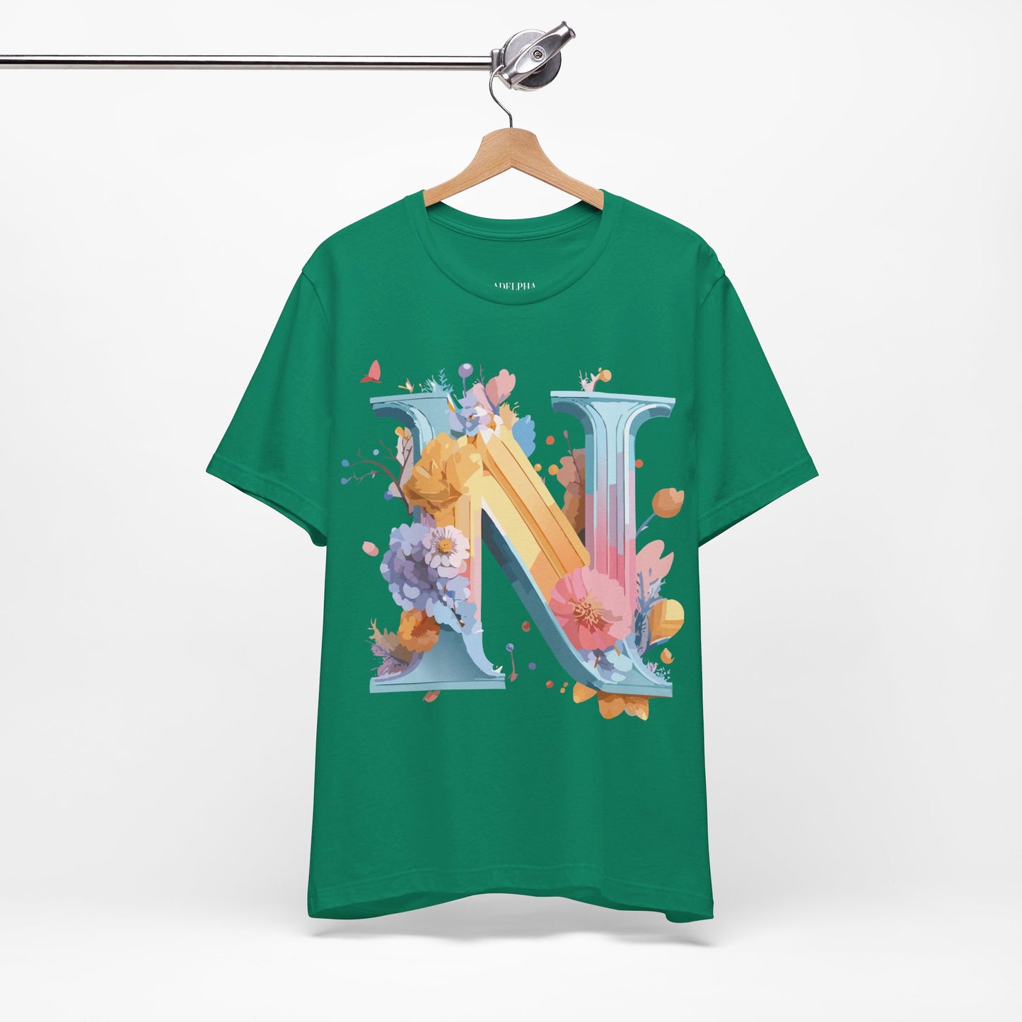 Natural Cotton Tee Shirt - Letters Collection - N Printify