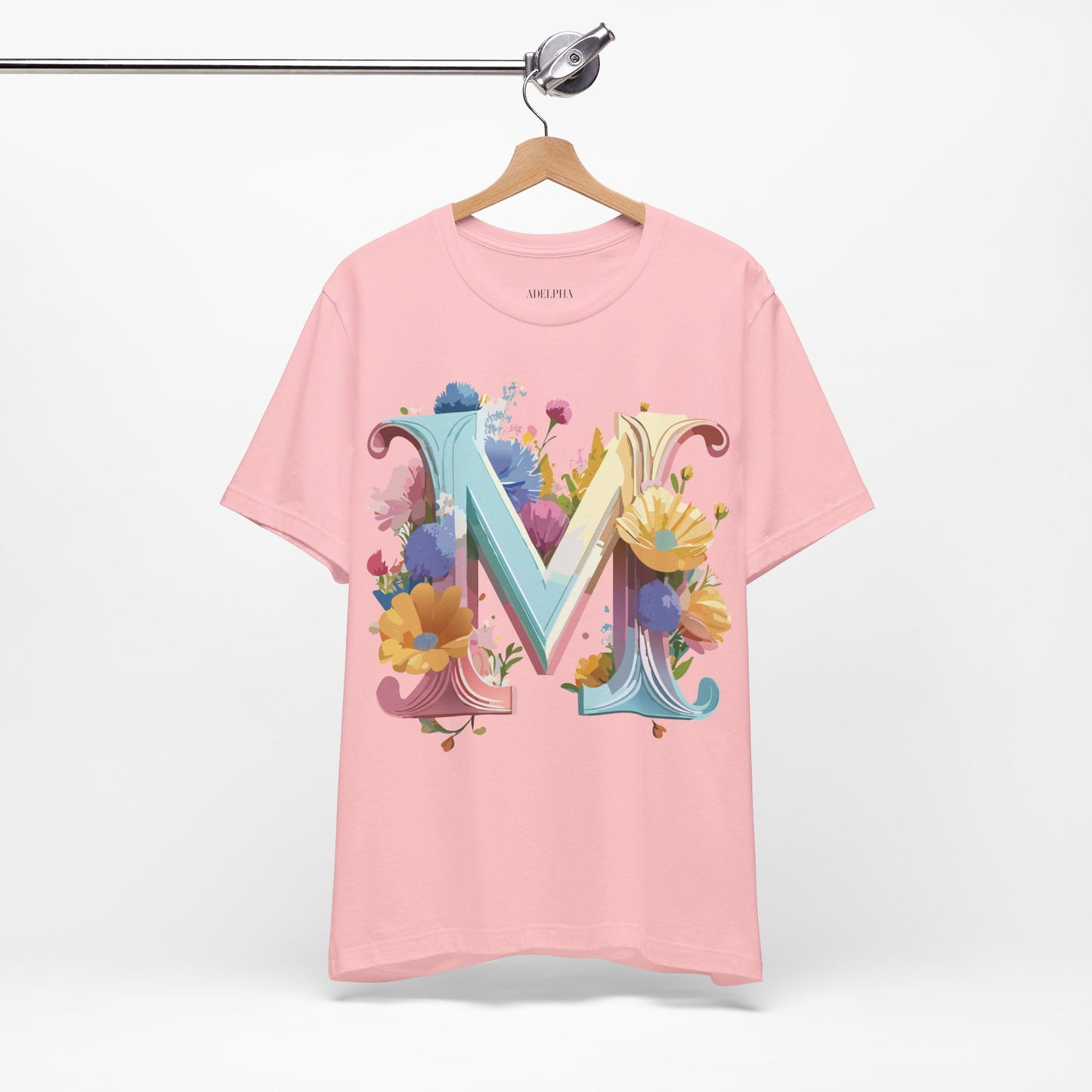 Natural Cotton Tee Shirt - Letters Collection - M Printify