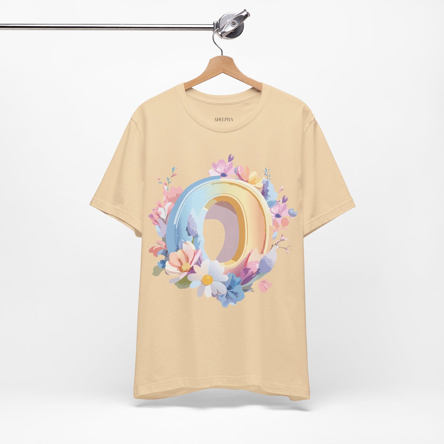 Natural Cotton Tee Shirt - Letters Collection - O Printify