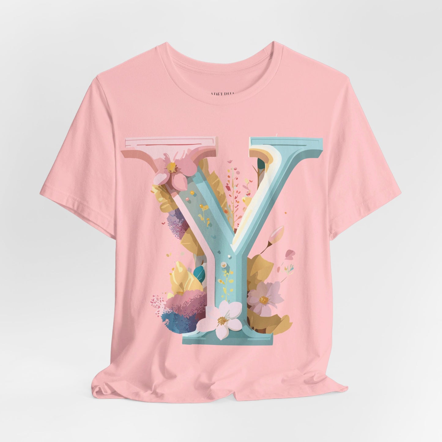 Natural Cotton Tee Shirt - Letters Collection - Y Printify