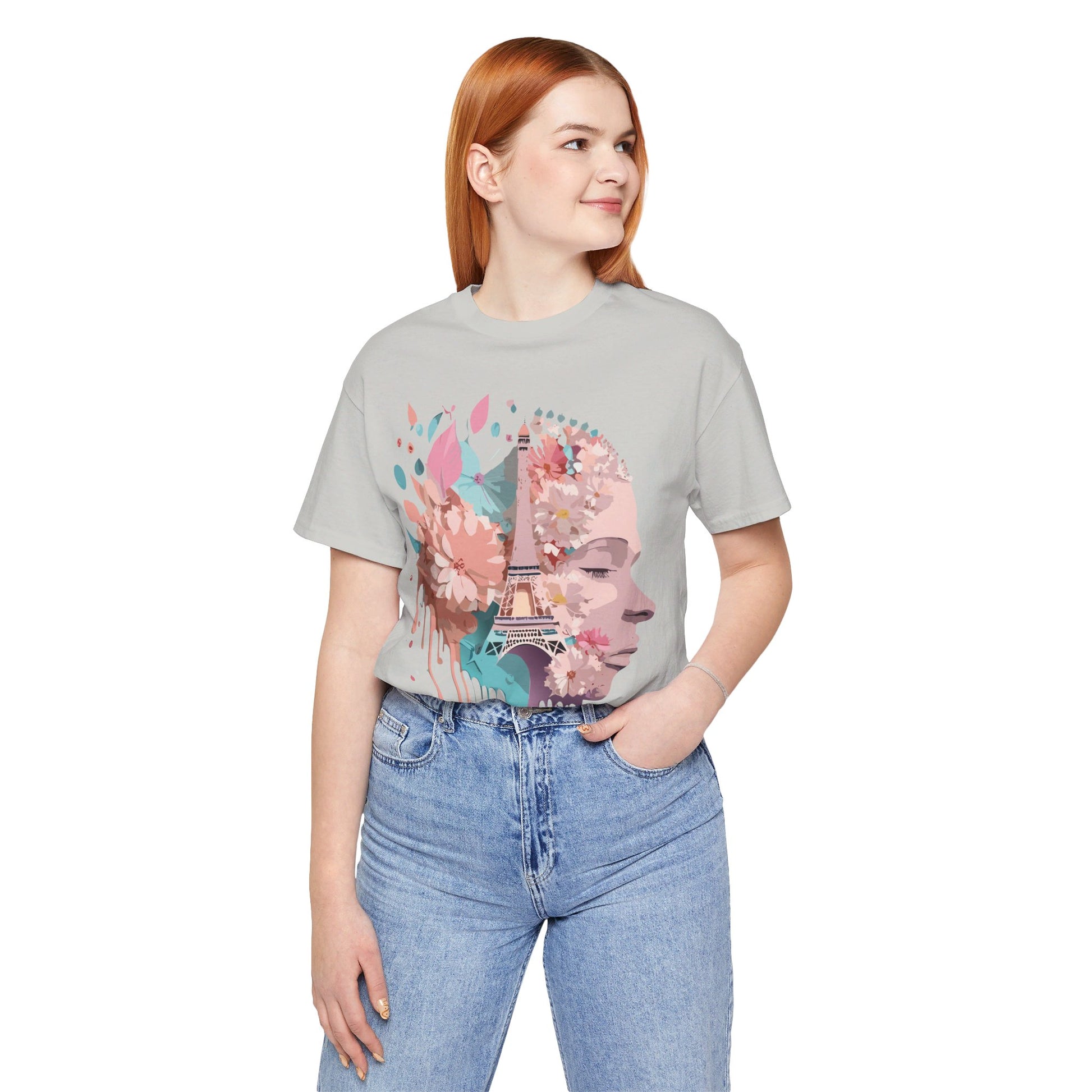 Natural Cotton Tee Shirt - Beautiful Places Collection - Paris Printify
