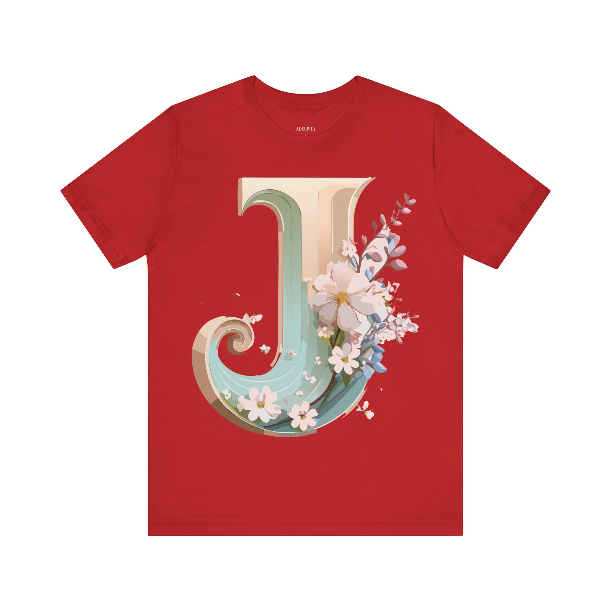 Natural Cotton Tee Shirt - Letters Collection - J Printify