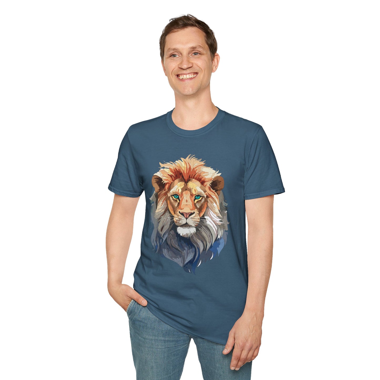 Lion Shirt, Shirt with Lion, Floral Lion Tee, Shirt with Animals