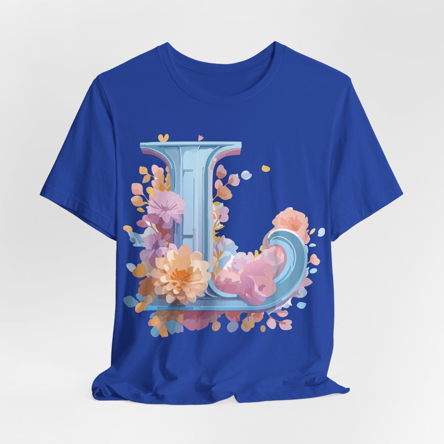 Natural Cotton Tee Shirt - Letters Collection - L Printify