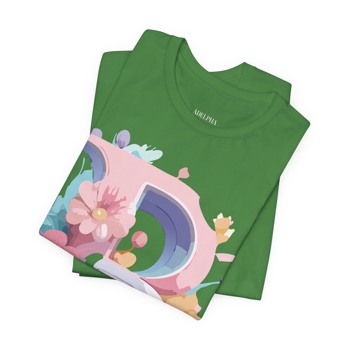 Natural Cotton Tee Shirt - Letters Collection - B Printify
