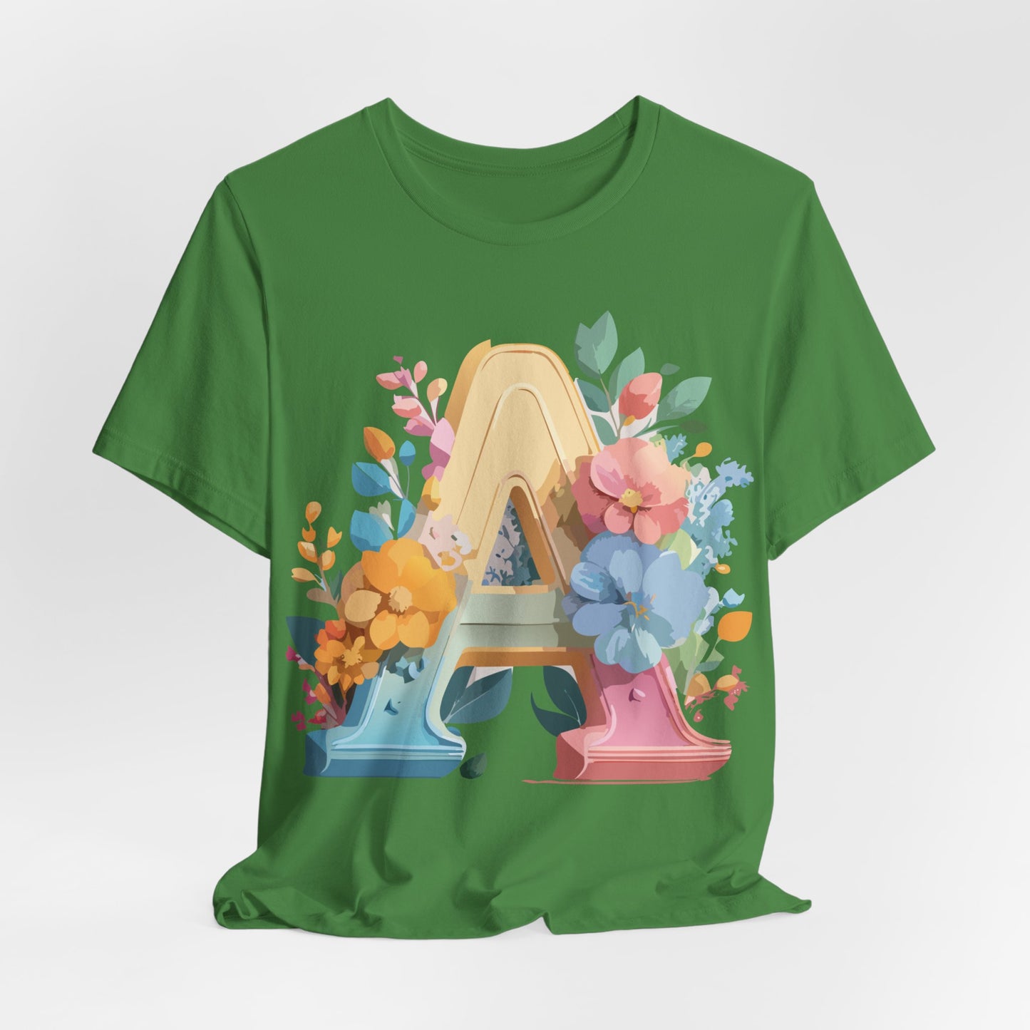Natural Cotton Tee Shirt - Letters Collection - A Printify