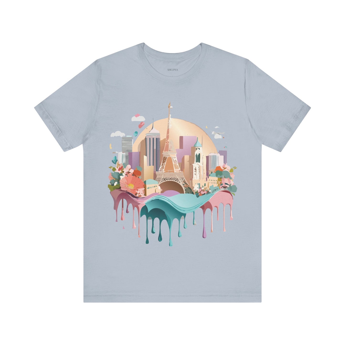 Natural Cotton Tee Shirt - Beautiful Places Collection - Paris Printify