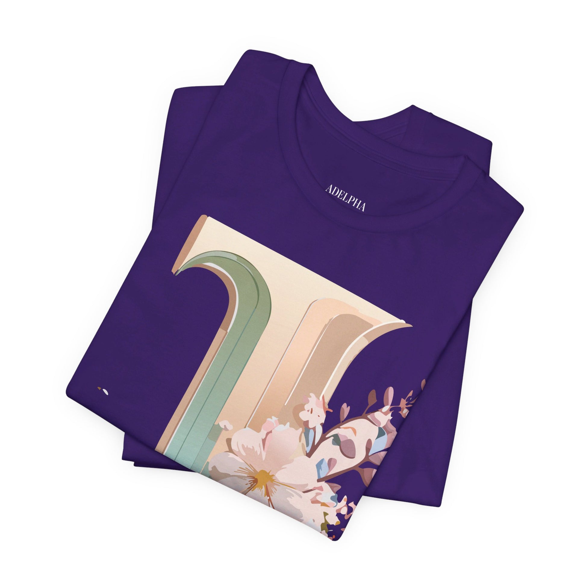 Natural Cotton Tee Shirt - Letters Collection - J Printify