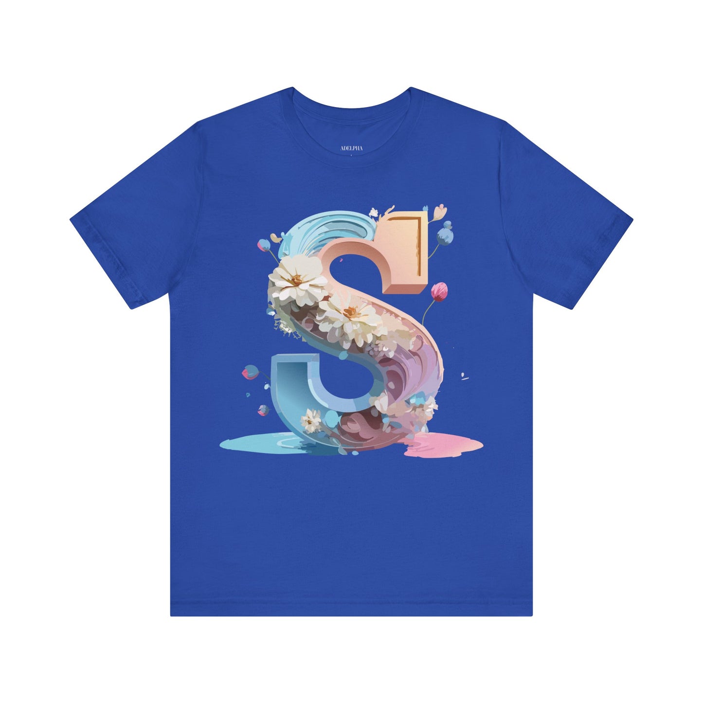 Natural Cotton Tee Shirt - Letters Collection - S Printify