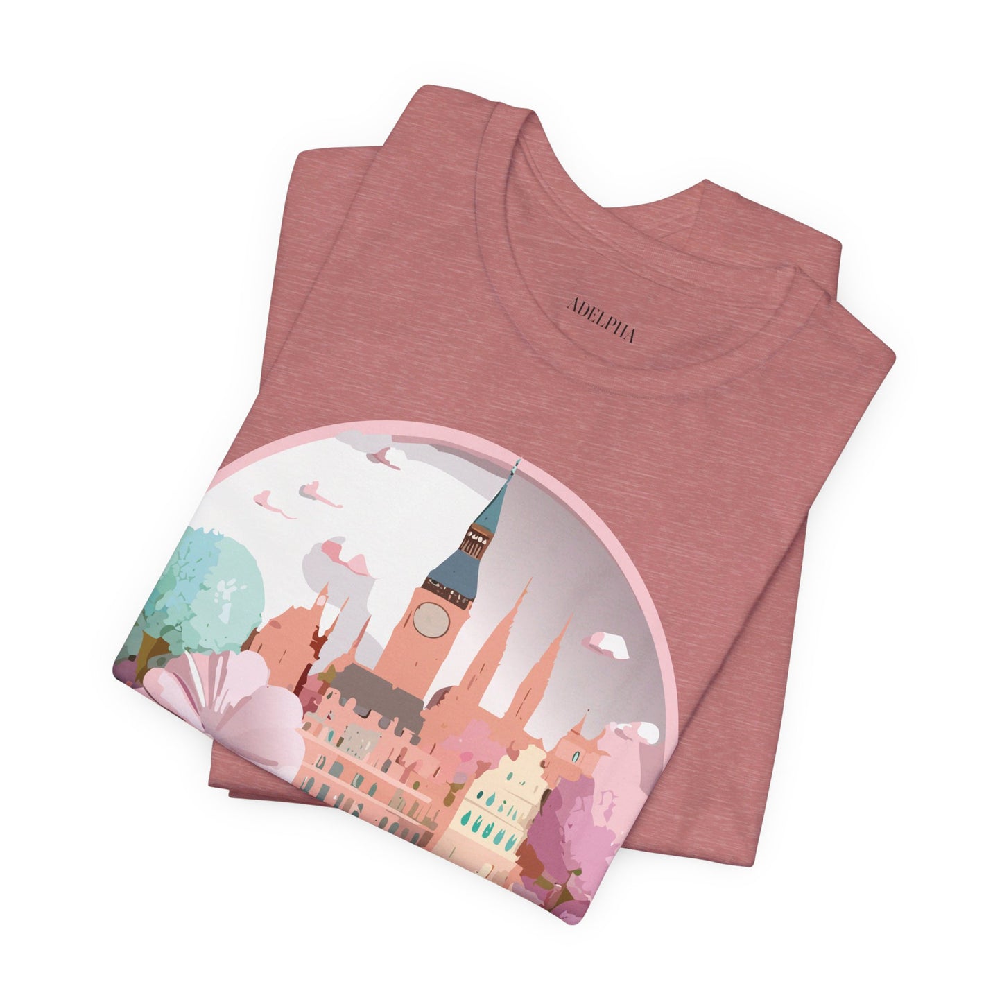 Natural Cotton Tee Shirt - Beautiful Places Collection - Prague Printify