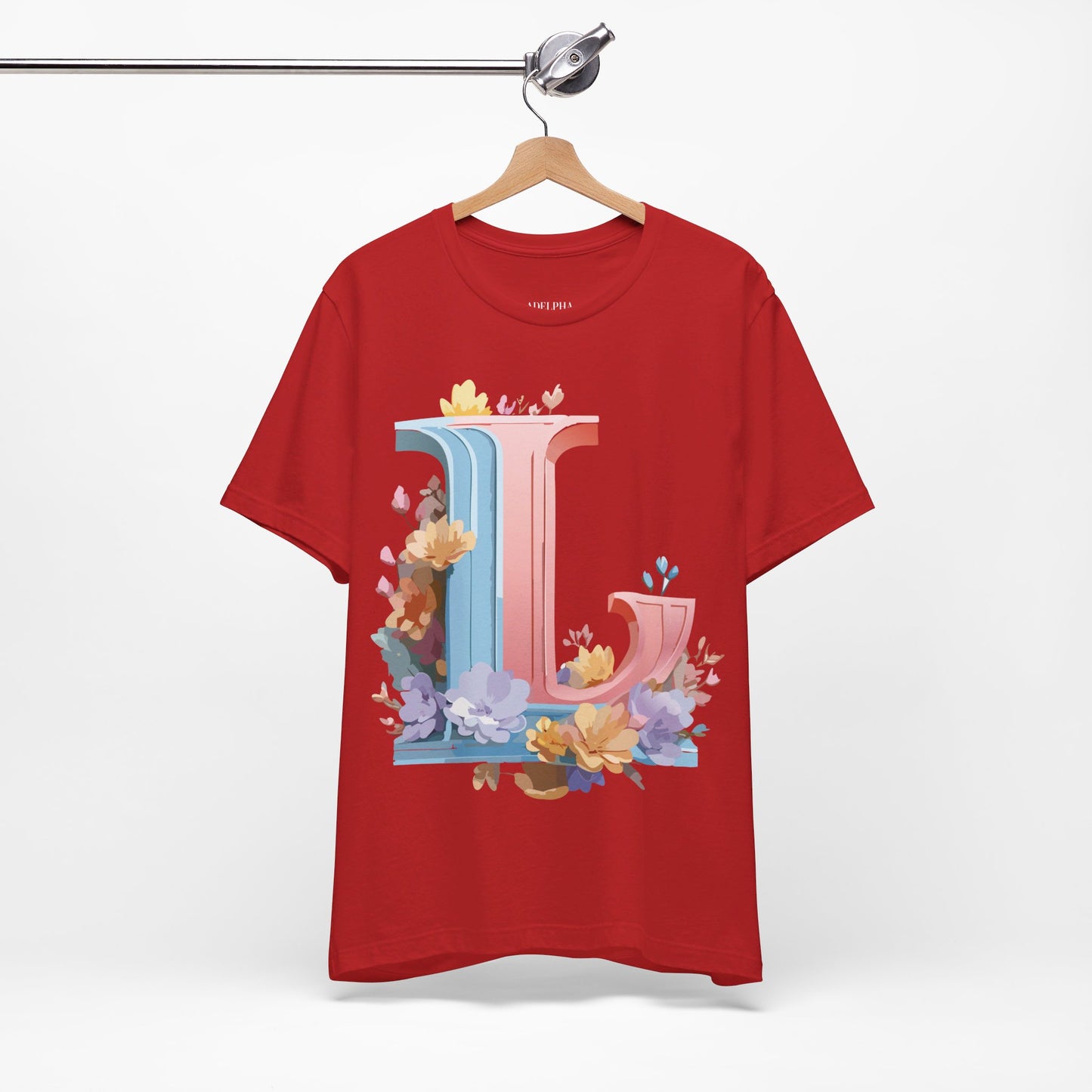 Natural Cotton Tee Shirt - Letters Collection - L Printify