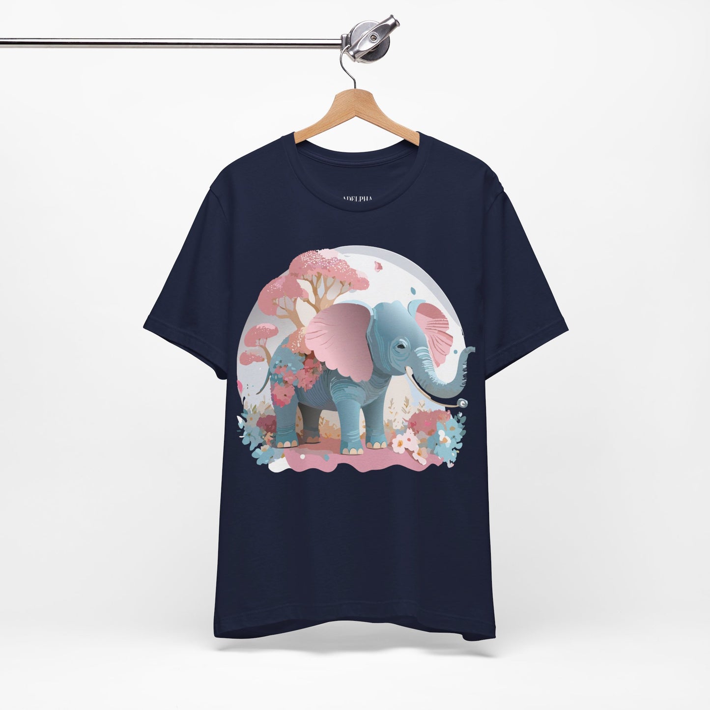 Natural Cotton Tee Shirt with Elephant Printify