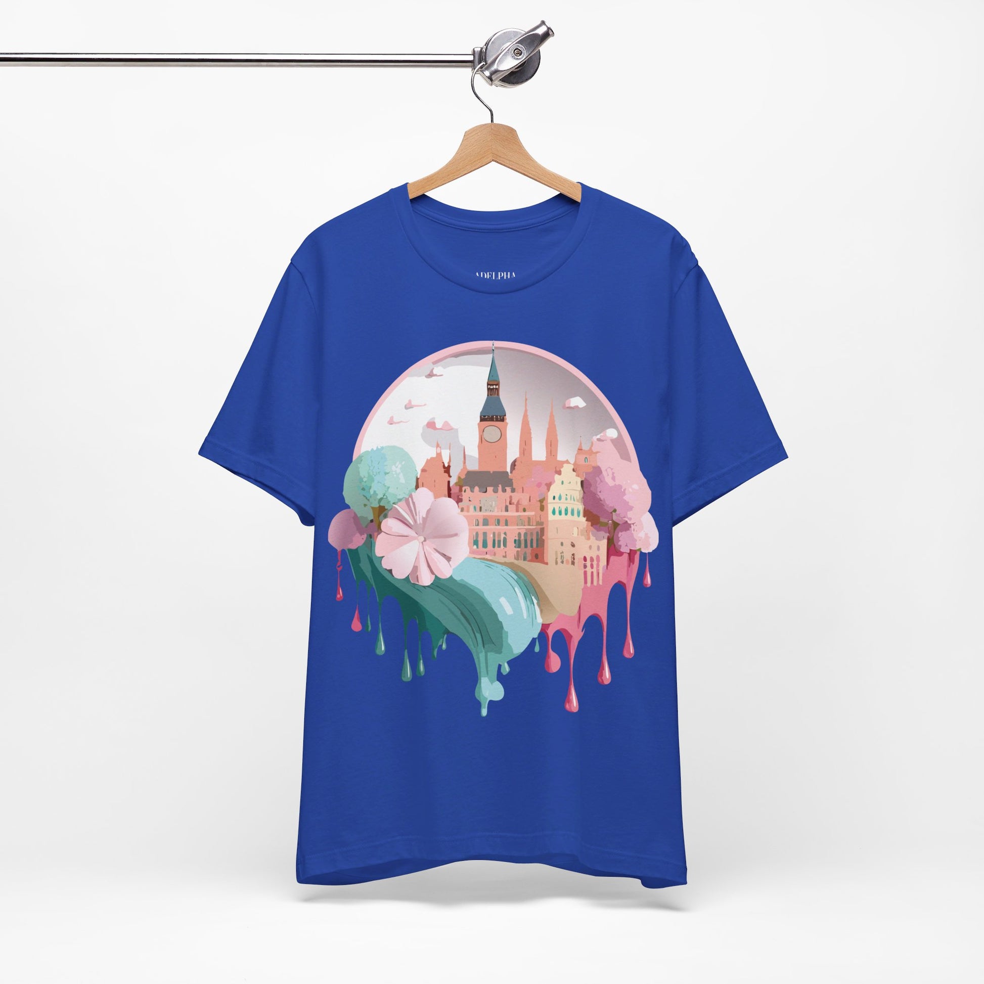 Natural Cotton Tee Shirt - Beautiful Places Collection - Prague Printify