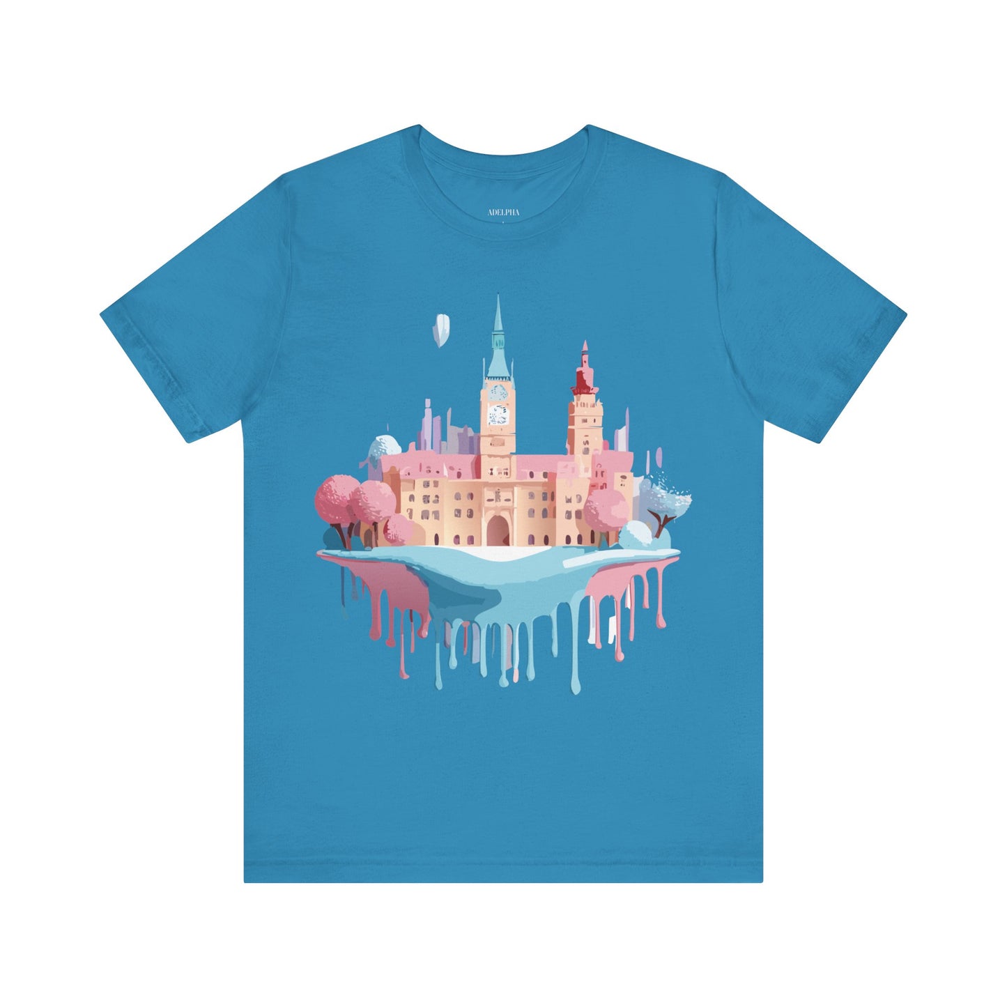 Natural Cotton Tee Shirt - Beautiful Places Collection - Prague Printify