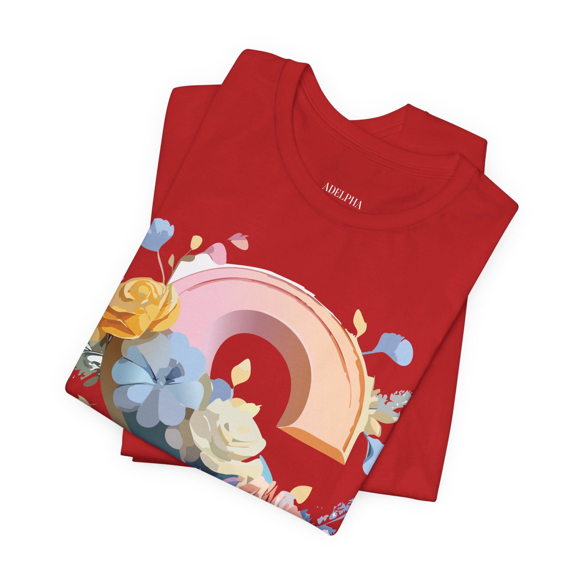 Natural Cotton Tee Shirt - Letters Collection - S Printify