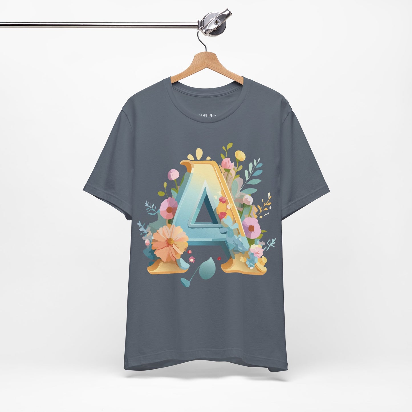 Natural Cotton Tee Shirt - Letters Collection - A Printify