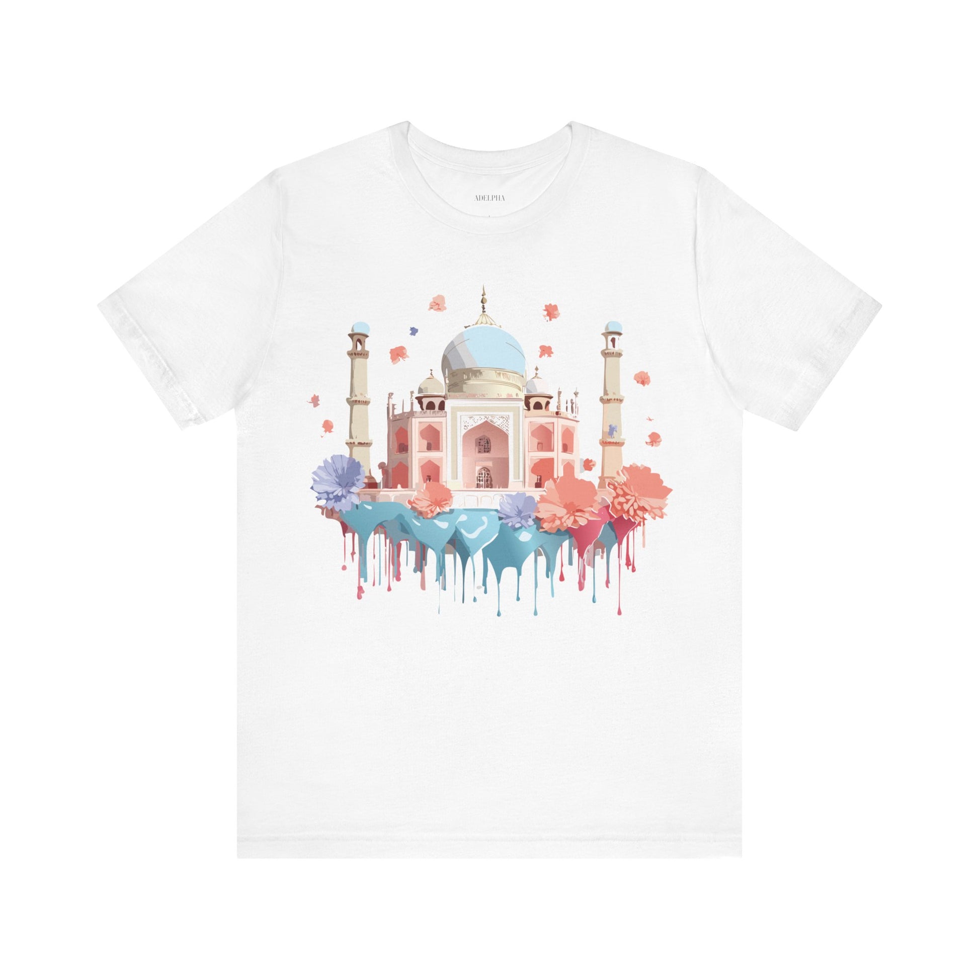 Natural Cotton Tee Shirt - Taj Mahal, India Printify