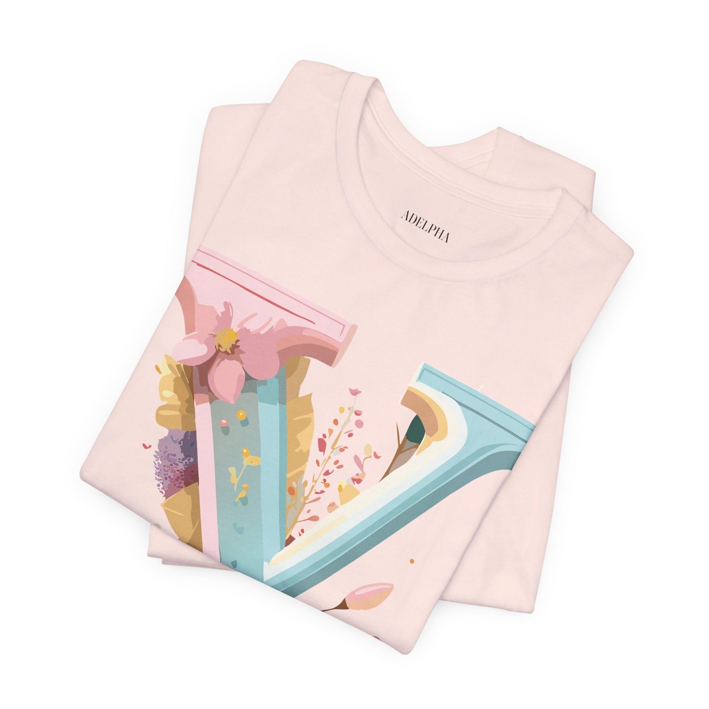 Natural Cotton Tee Shirt - Letters Collection - Y Printify