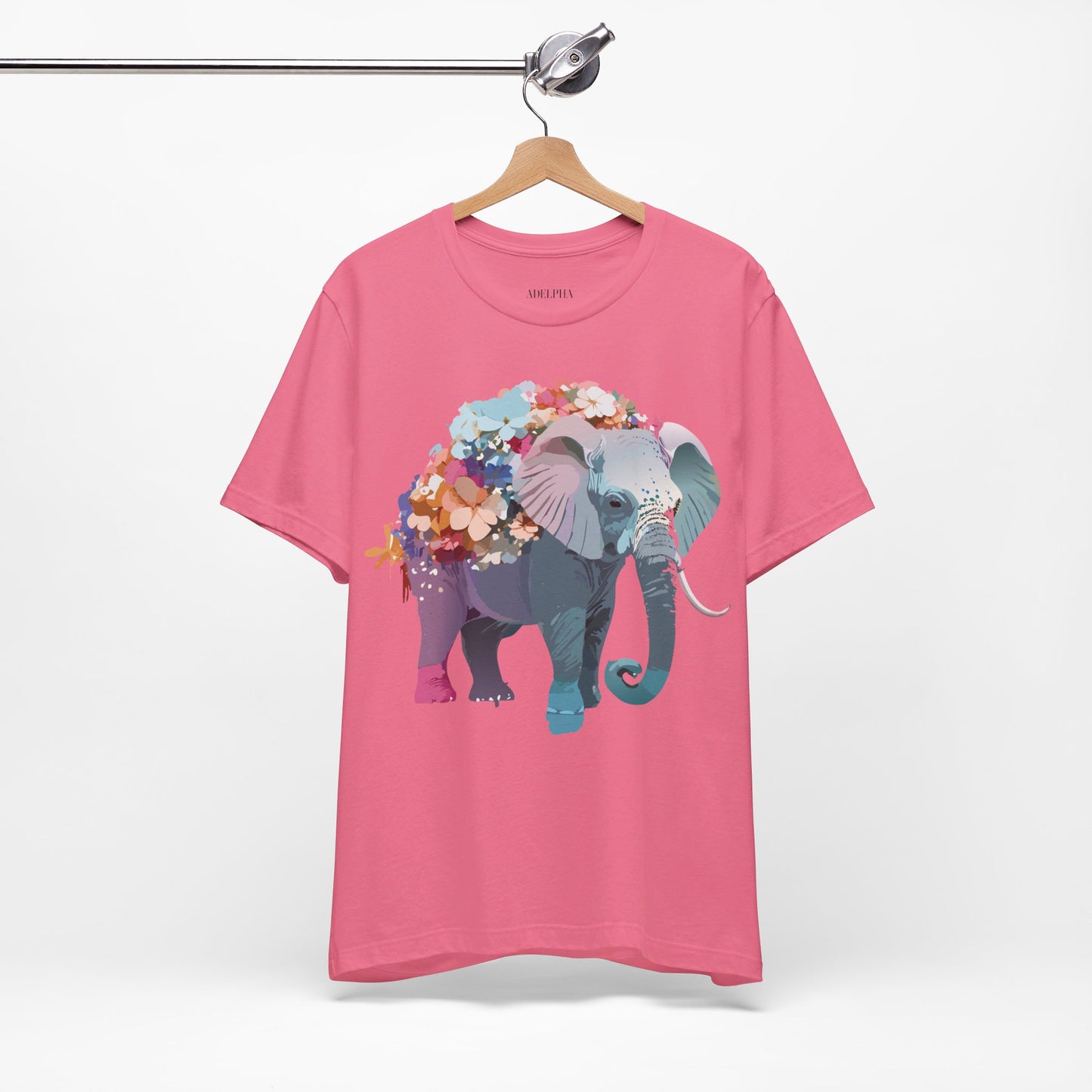 Natural Cotton Tee Shirt with Elephant Printify
