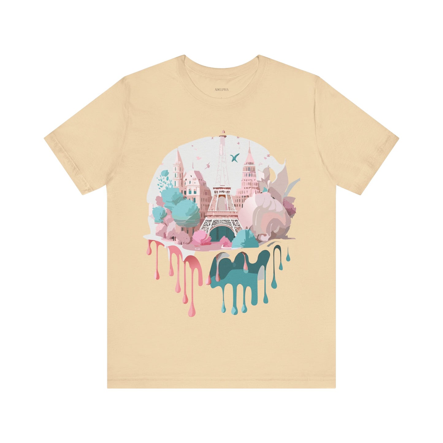 Natural Cotton Tee Shirt - Beautiful Places Collection - Paris Printify