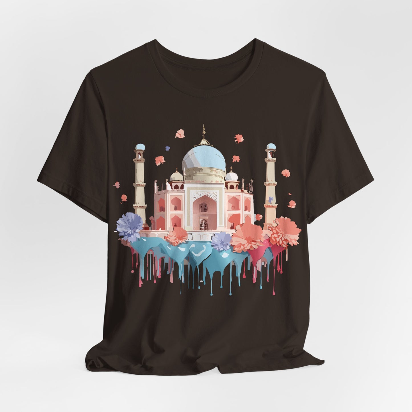 Natural Cotton Tee Shirt - Taj Mahal, India Printify