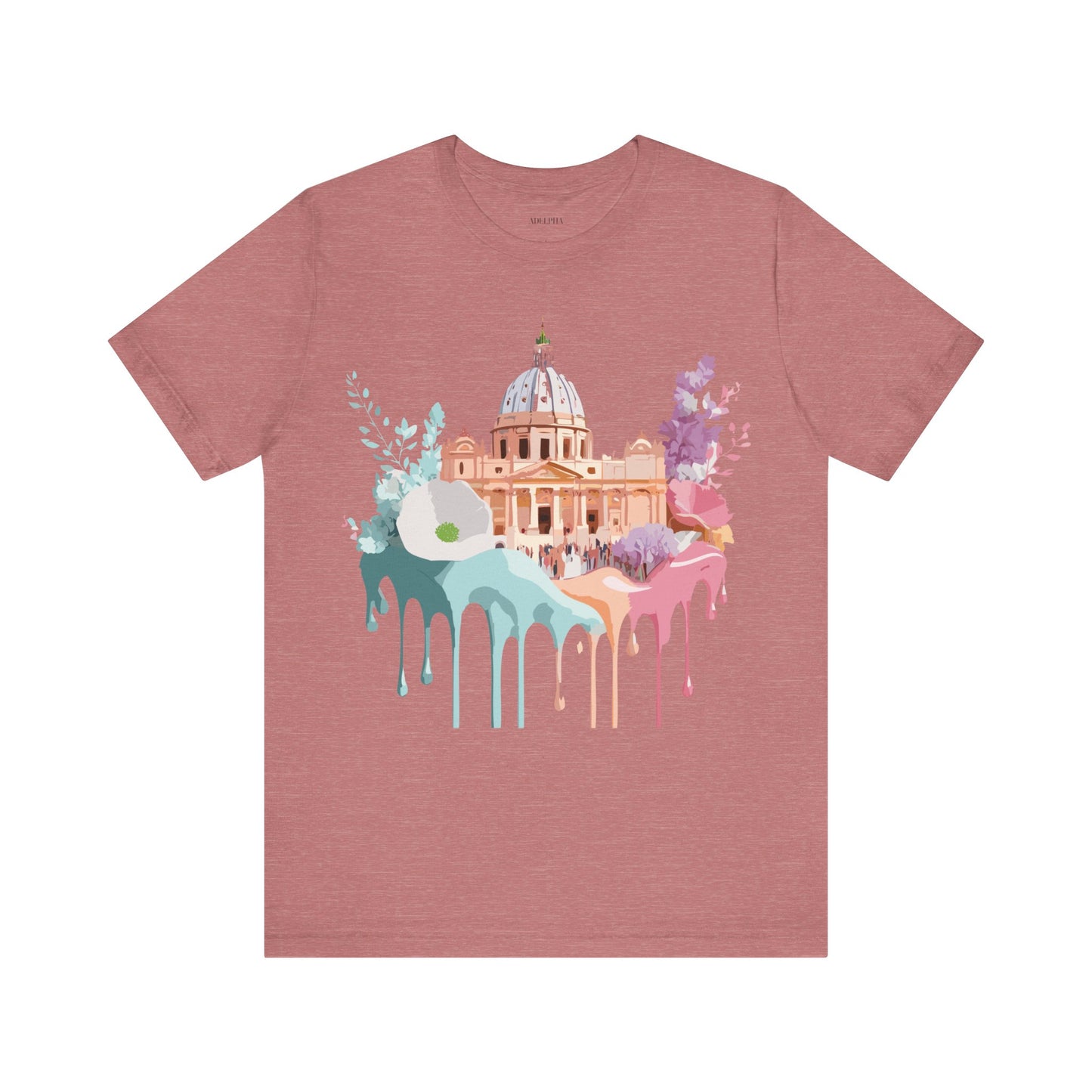 Natural Cotton Tee Shirt - Beautiful Places Collection - Rome Printify