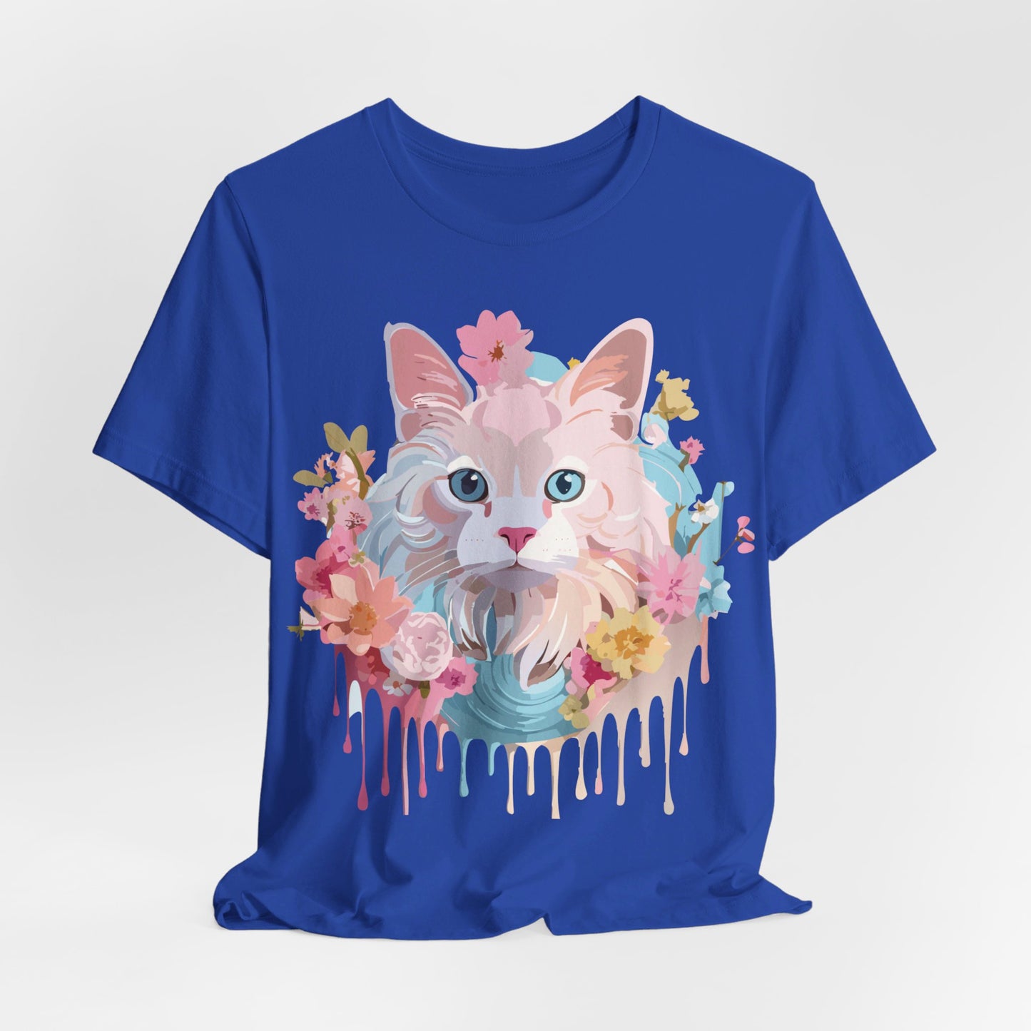Natural Cotton Tee Shirt with Cat Printify