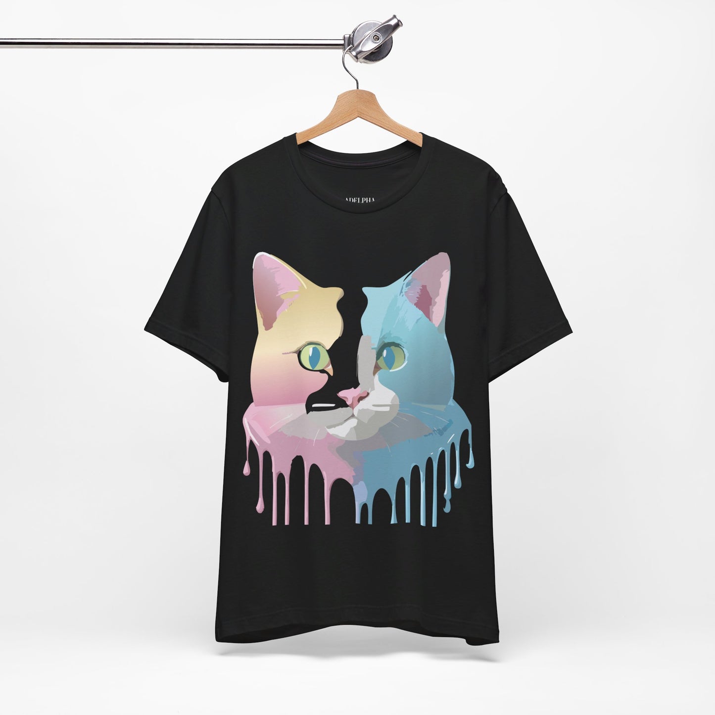 Natural Cotton Tee Shirt with Cat Printify