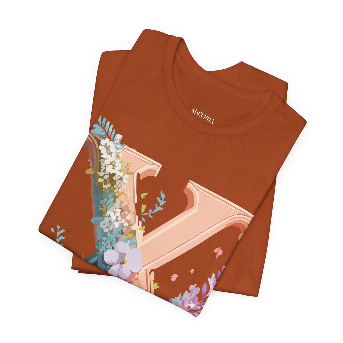 Natural Cotton Tee Shirt - Letters Collection - X Printify