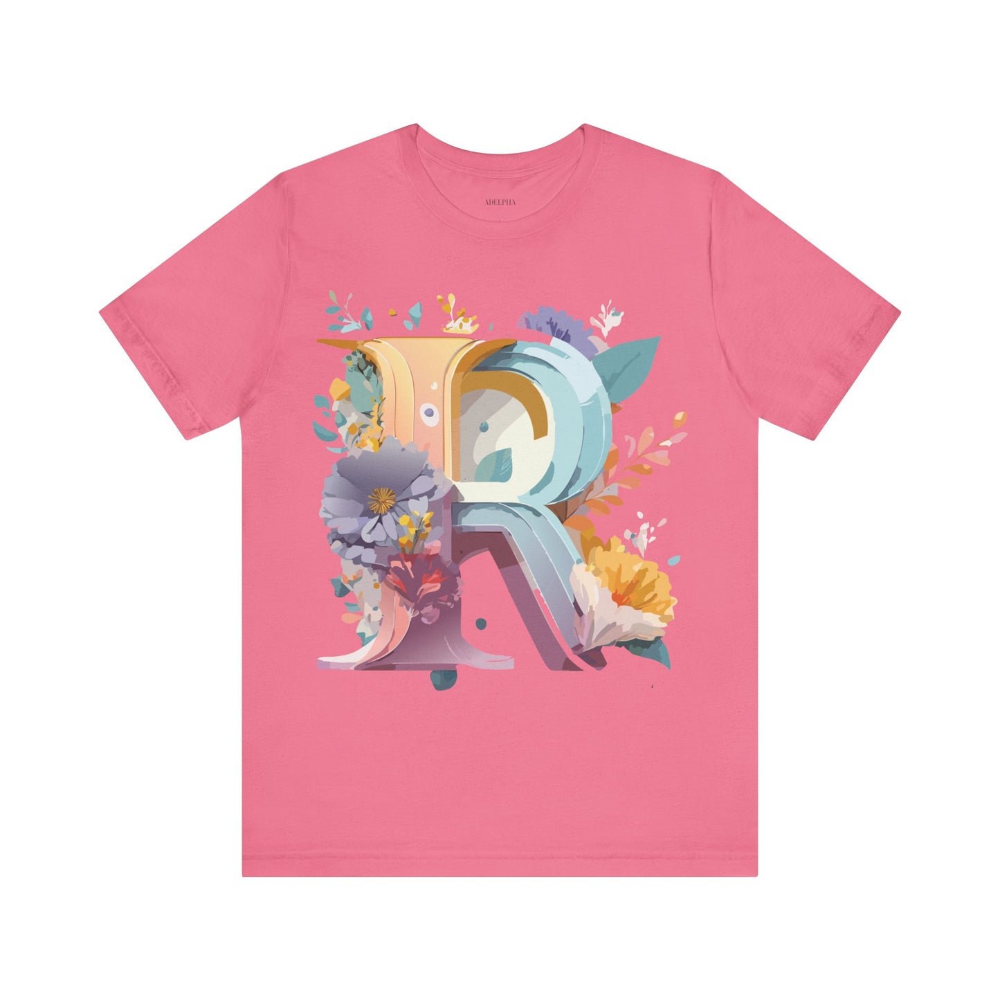 Natural Cotton Tee Shirt - Letters Collection - R Printify